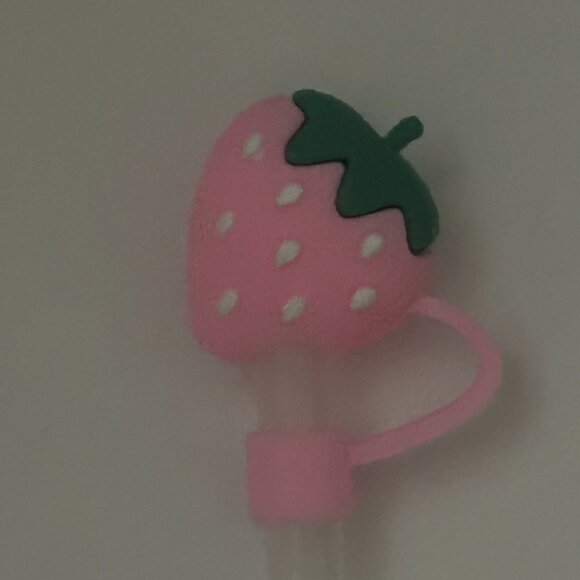 Pink Strawberry Strawtopper - Picture 2 of 3